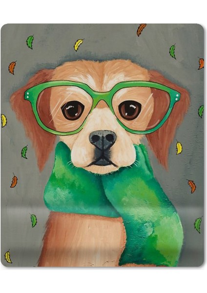 Hipster Köpek Bilek Destekli Mouse Pad