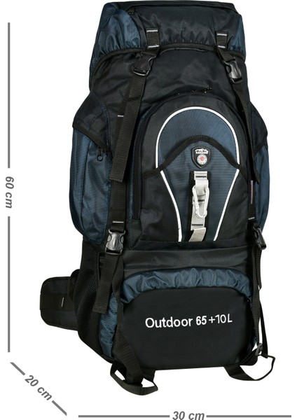 Dağcı Sırt Çantası Outdoor 65+10LT