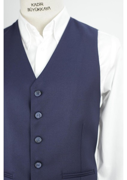 Modern ve Şık Slim Fit Viskon Erkek Yelek - KAV1600W