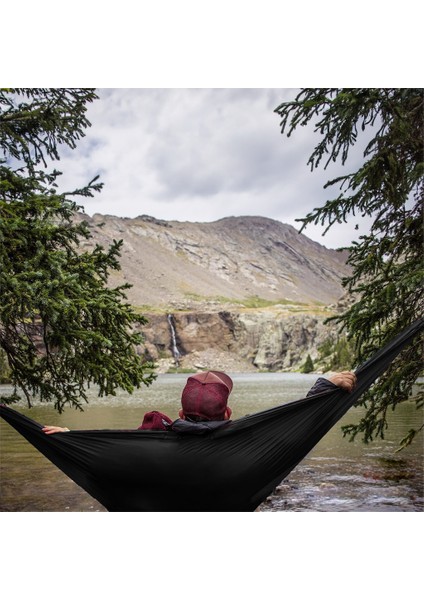 Mekanizmalı Cibinlikli Kamp Hamak Seti 240X140 Siyah