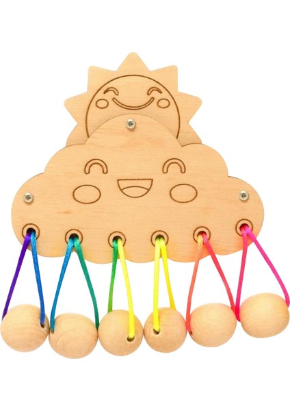 Ahşap Montessori Busy Board Okul Öncesi Bulutlar Için Dıy Malzeme Öğrenme Aktiviteleri (Yurt Dışından)