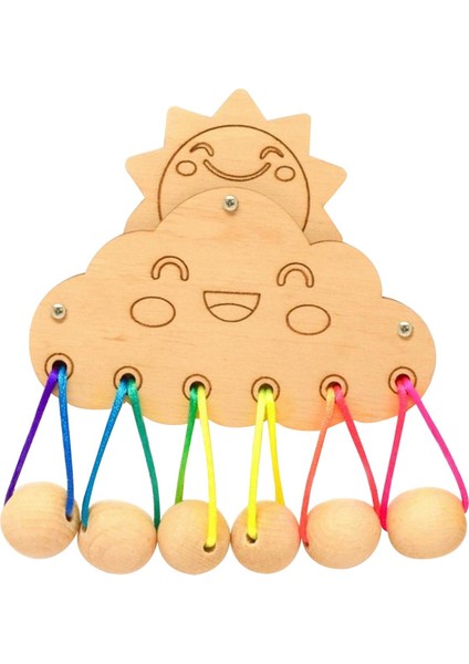 Ahşap Montessori Busy Board Okul Öncesi Bulutlar Için Dıy Malzeme Öğrenme Aktiviteleri (Yurt Dışından) fiyatları