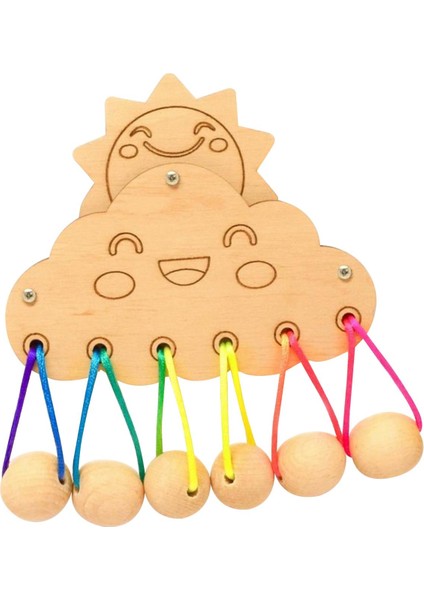 Ahşap Montessori Busy Board Okul Öncesi Bulutlar Için Dıy Malzeme Öğrenme Aktiviteleri (Yurt Dışından) fırsatları
