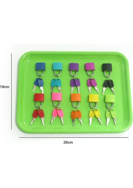 Bagaj Kilidi Çocuk Bebekler Için 10 Paket Renkli Montessori Kilitleri Eşleştirme Oyunu 8pcs (Yurt Dışından)