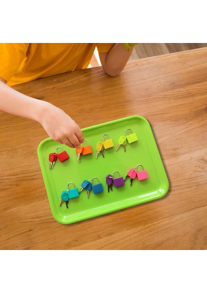 Bagaj Kilidi Çocuk Bebekler Için 10 Paket Renkli Montessori Kilitleri Eşleştirme Oyunu 8pcs (Yurt Dışından) modelleri
