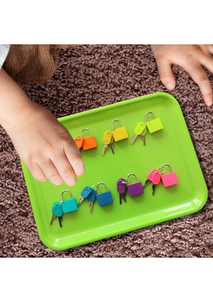 Bagaj Kilidi Çocuk Bebekler Için 10 Paket Renkli Montessori Kilitleri Eşleştirme Oyunu 8pcs (Yurt Dışından) fırsatları