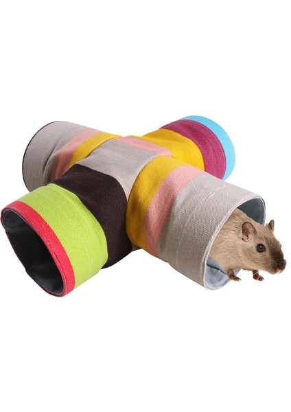Domuzu Tünelleri Cüce Tavşan Hamster Gerbil Sıçan Için Katlanır 4 Yollu (Yurt Dışından) indirimleri