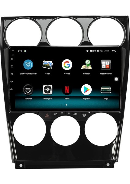 Mazda 6 Android 13 Multimedya Carplay 4gb RAM+64GB HDD 2004-2015 Navigasyon Ekran