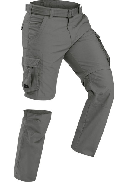 Forclaz Erkek Outdoor Trekking Modüler Kargo Pantolon - Haki - Travel 100 Modul fırsatları