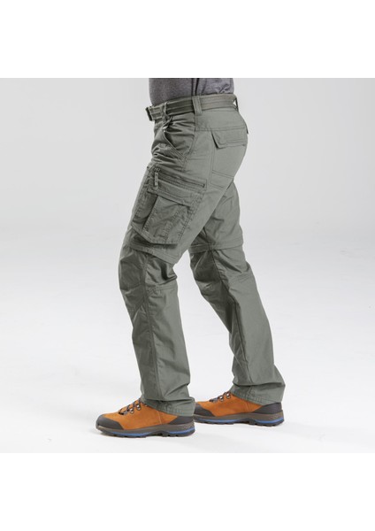 Forclaz Erkek Outdoor Trekking Modüler Kargo Pantolon - Haki - Travel 100 Modul indirimleri