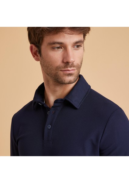 Fouganza Erkek Binicilik Polo Tişörtü - Mavi indirimleri