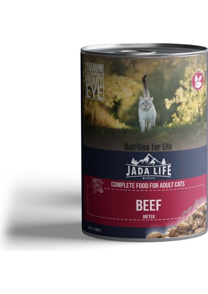Jada Life Dana Etli Yetişkin Kedi Konservesi 415 gr