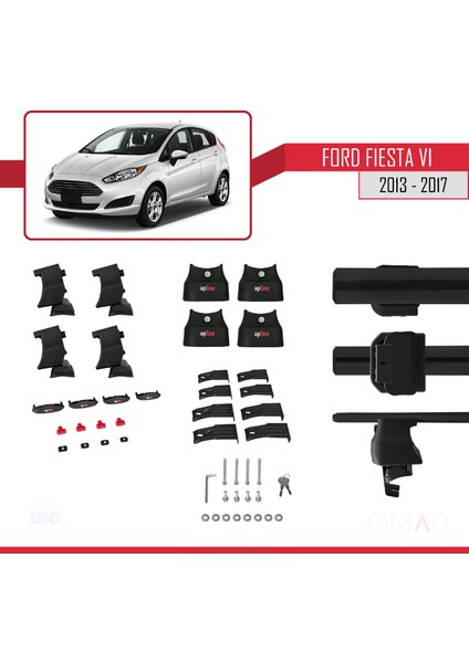 Ford Fiesta Vı 2013-2017 Arası ile Uyumlu Ace-4 Ara Atkı Tavan Barı Siyah indirimleri