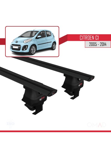 Citroen C1 2005-2014 Arası ile Uyumlu Ace-4 Ara Atkı Tavan Barı Siyah