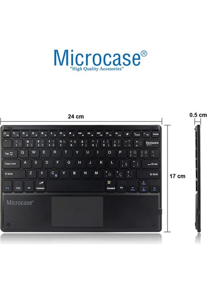 Tablet ve Telefonlar Için Şarjlı Touchpadli Türkçe Bluetooth Klavye - AL2724