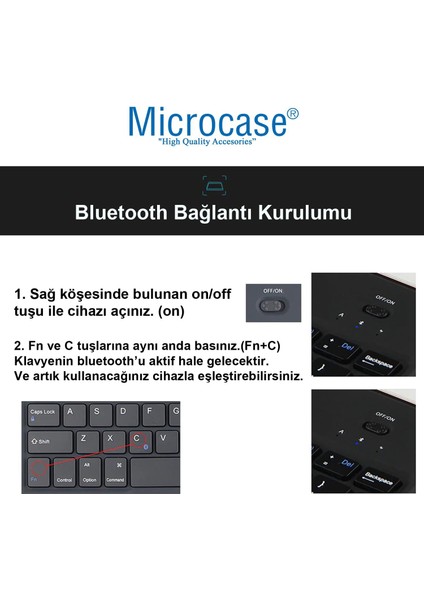 Tablet ve Telefonlar Için Şarjlı Touchpadli Türkçe Bluetooth Klavye - AL2724