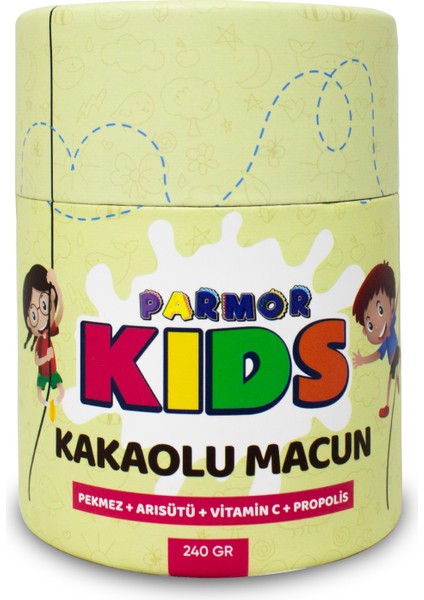 Kids Çocuklar Için Özel - Arı Sütü, Pekmez, Bal ve Vitamin Katkılı Kakaolu Macun