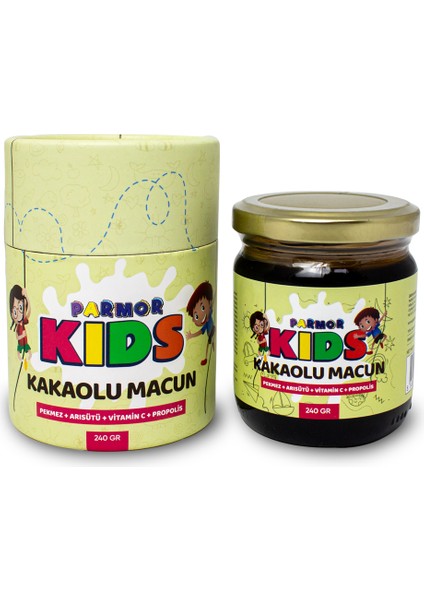 Kids Çocuklar Için Özel - Arı Sütü, Pekmez, Bal ve Vitamin Katkılı Kakaolu Macun