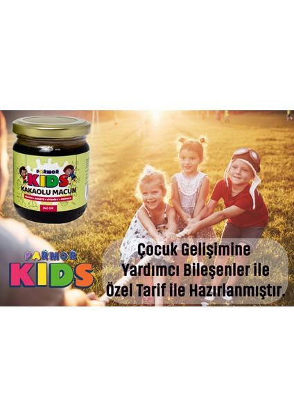 Kids Çocuklar Için Özel - Arı Sütü, Pekmez, Bal ve Vitamin Katkılı Kakaolu Macun