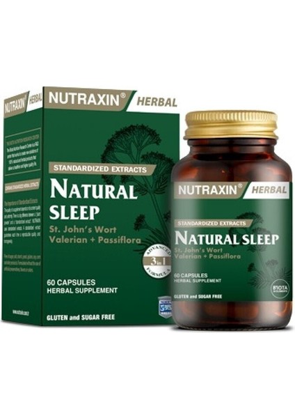 Sarı Kantaron İçeren Natural Sleep 60 Kapsül