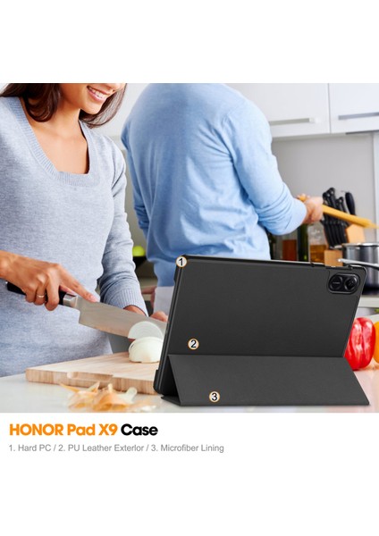 Honor Pad X9 Folio Kılıf Çok Açılı Standlı Ince Hafif Koruyucu Kapak (Yurt Dışından)