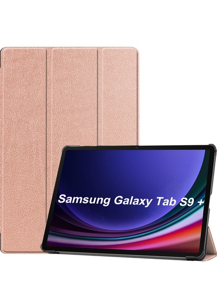 Samsung Galaxy Tab S9 Plus Folio Kılıf Çok Açılı Standlı Ince Hafif Koruyucu Kapak (Yurt Dışından)