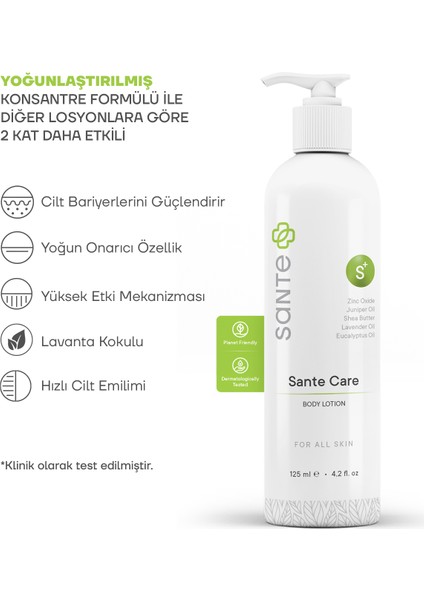 Sante Plus Sante Care Cilt Bakım Losyonu  125 ml