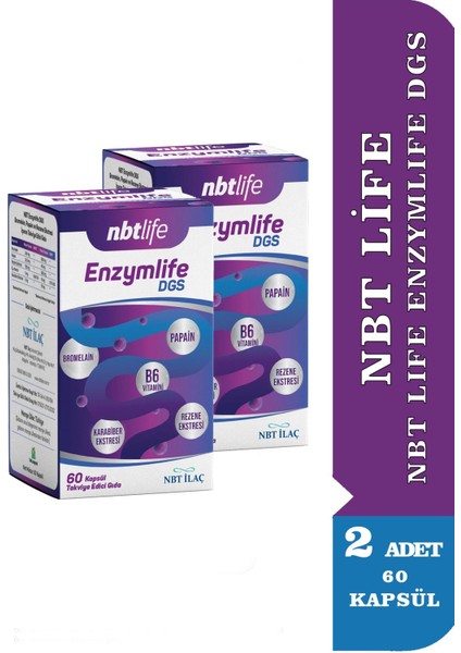 Nbt Life Enzymlife Dgs 60 Kapsül 2 Adet