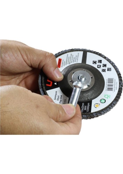 Metal Ahşap Flap Disk ZIMPARA115MM Set Matkap Aparatı 6 Parça