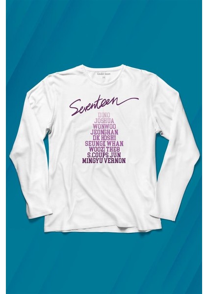 Seventeen K-Pop Musicgroup Shining Diamond Uzun Kollu Tişört