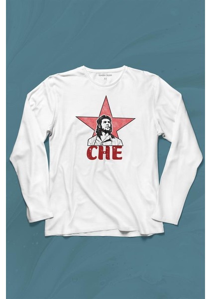 Ernosto Che Guevara Red Star Kırımızı Yıldız Uzun Kollu Tişört
