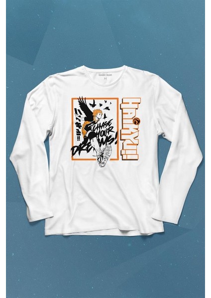 Haikyuu Fly Anime Uzun Kollu Tişört