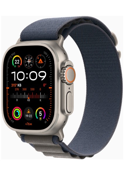 Watch Ultra 2 Gps + Cellular, 49MM Titanyum Kasa Mavi Alpine Loop - Small MREK3TU/A