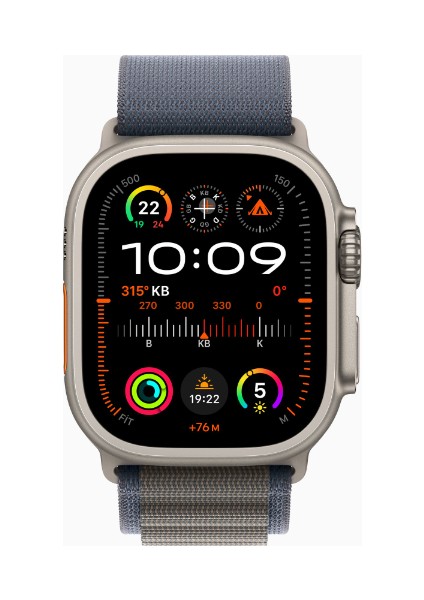 Watch Ultra 2 Gps + Cellular, 49MM Titanyum Kasa Mavi Alpine Loop - Small MREK3TU/A