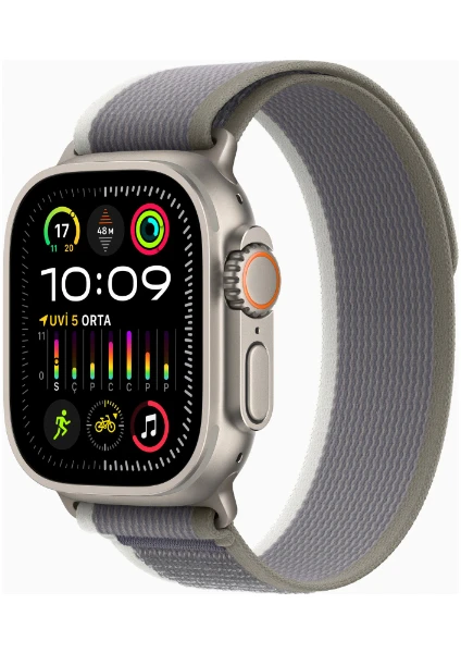 Watch Ultra 2 Gps + Cellular, 49MM Titanyum Kasa Yeşil / Gri Trail Loop - S/m MRF33TU/A