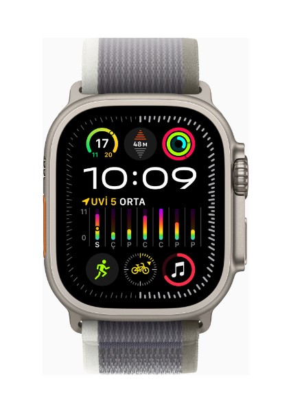 Watch Ultra 2 Gps + Cellular, 49MM Titanyum Kasa Yeşil / Gri Trail Loop - S/m MRF33TU/A