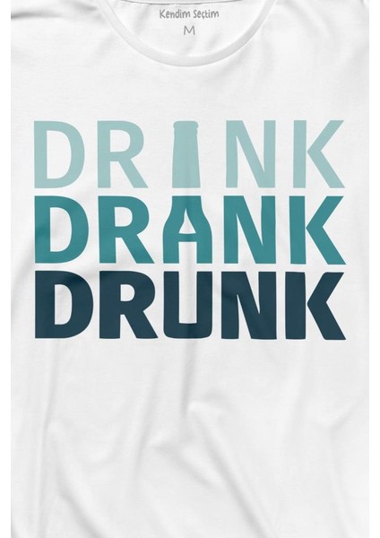 Drink Drank Drunk Tipografi Uzun Kollu Tişört fiyatları