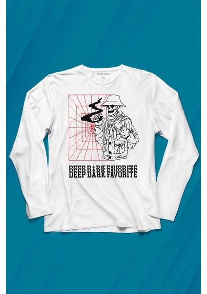 Kuru Kafa Deep Dark Uzun Kollu Tişört