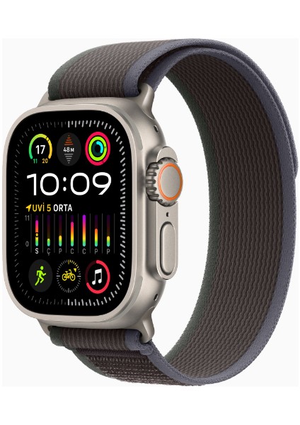 Watch Ultra 2 Gps + Cellular, 49MM Titanyum Kasa Mavi / Siyah Trail Loop - M/l MRF63TU/A