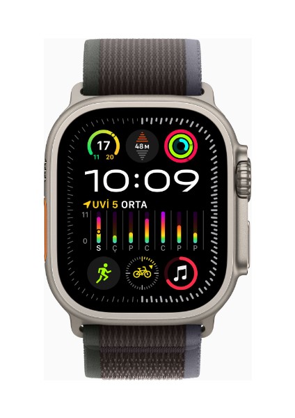 Watch Ultra 2 Gps + Cellular, 49MM Titanyum Kasa Mavi / Siyah Trail Loop - M/l MRF63TU/A