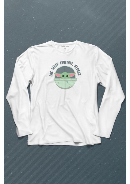Baby Yoda The Mandalorian Star Wars Bebek Yoda Uzun Kollu Tişört