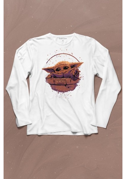 Baby On Board Yoda Star Wars Yeşil Bebek Mandalorian 2 Uzun Kollu Tişört