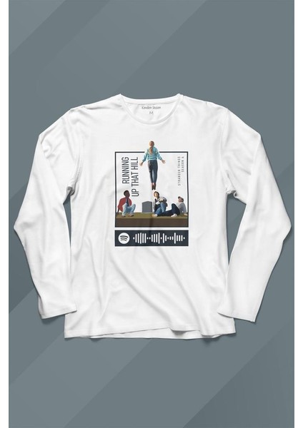 Stranger Things Sezon 4 Baskılı Running Up That Hill Tişört T-Shirt