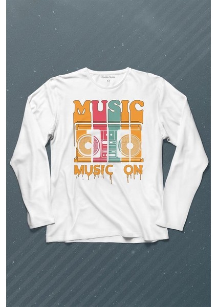 Müzik Musicon Kaset Teyp Uzun Kollu Tişört
