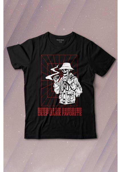 Kuru Kafa Deep Dark Baskılı Tişört Çocuk T-Shirt