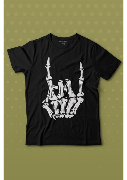 Rock And Roll Music Sert Müzik Baskılı Tişört Çocuk T-Shirt