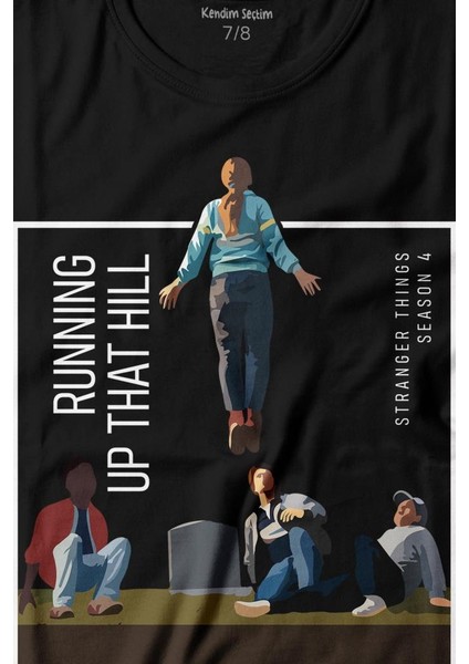 Stranger Things Sezon 4 Baskılı Running Up That Hill Tişört Çocuk T-Shirt fiyatları