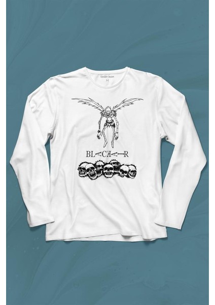 Japon Death Note Black Air Hip Hop Uzun Kollu Tişört