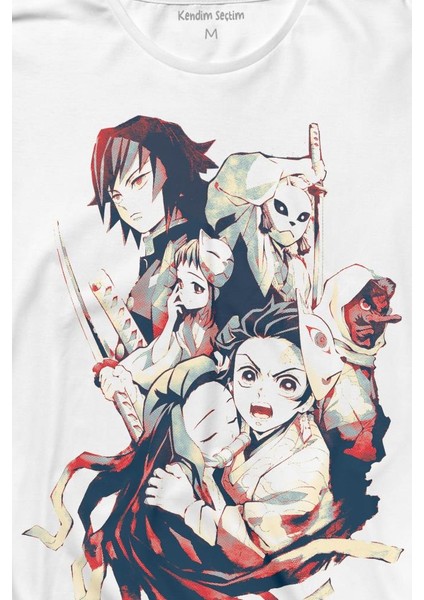 Demon Slayer Anime Dizi Japanese Japonca Kimetsu No Yaibe Uzun Kollu Tişört fiyatları