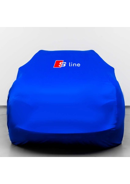 Audı Q2 Suv (2016-) Mavi Otomobil S-Line Logolu Penye Oto Örtüsü